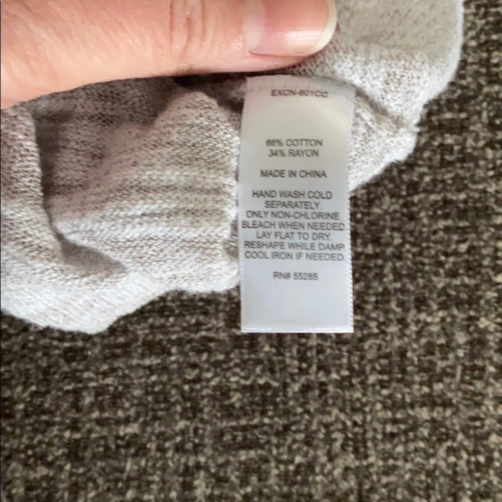 Express Ruffle Cold Shoulder Light Knit Sweater - Picture 4 of 5